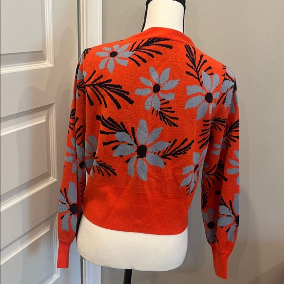 CAbi Orange Floral Cardigan Sweater - Picture 3 of 3